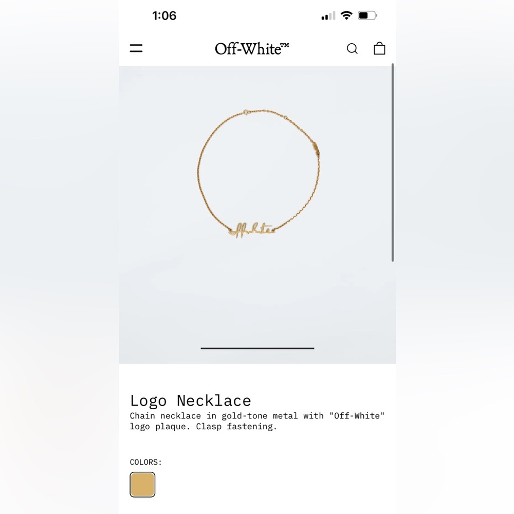 Off-White logo necklace